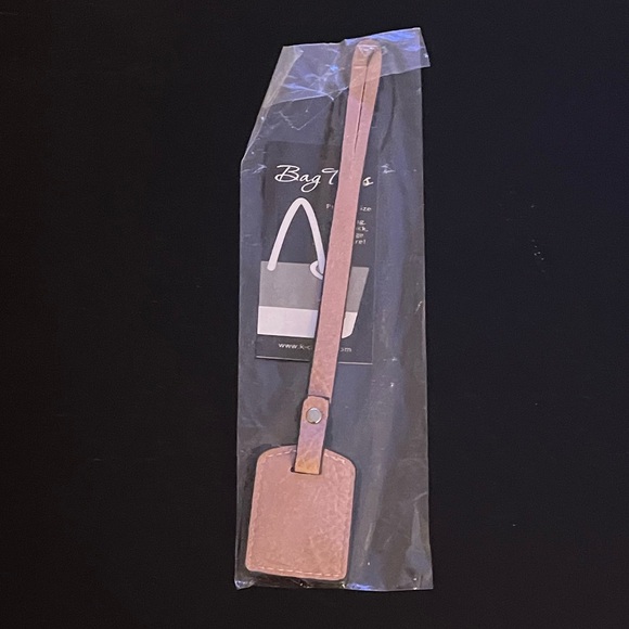 NWT “K•Carroll” Bag Tag,  Monogram Letter "C" Pink Bag Tag with "White" Letter - Picture 6 of 7
